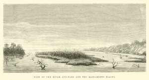 Uitzicht op de rivier Apu-Paro en de Sacramento-vlaktes door Edouard Riou